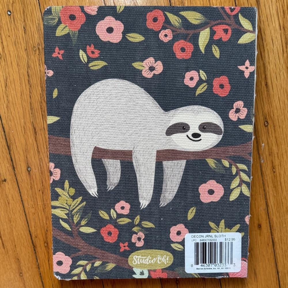 Sloth Floral Notebook - Picture 3 of 5